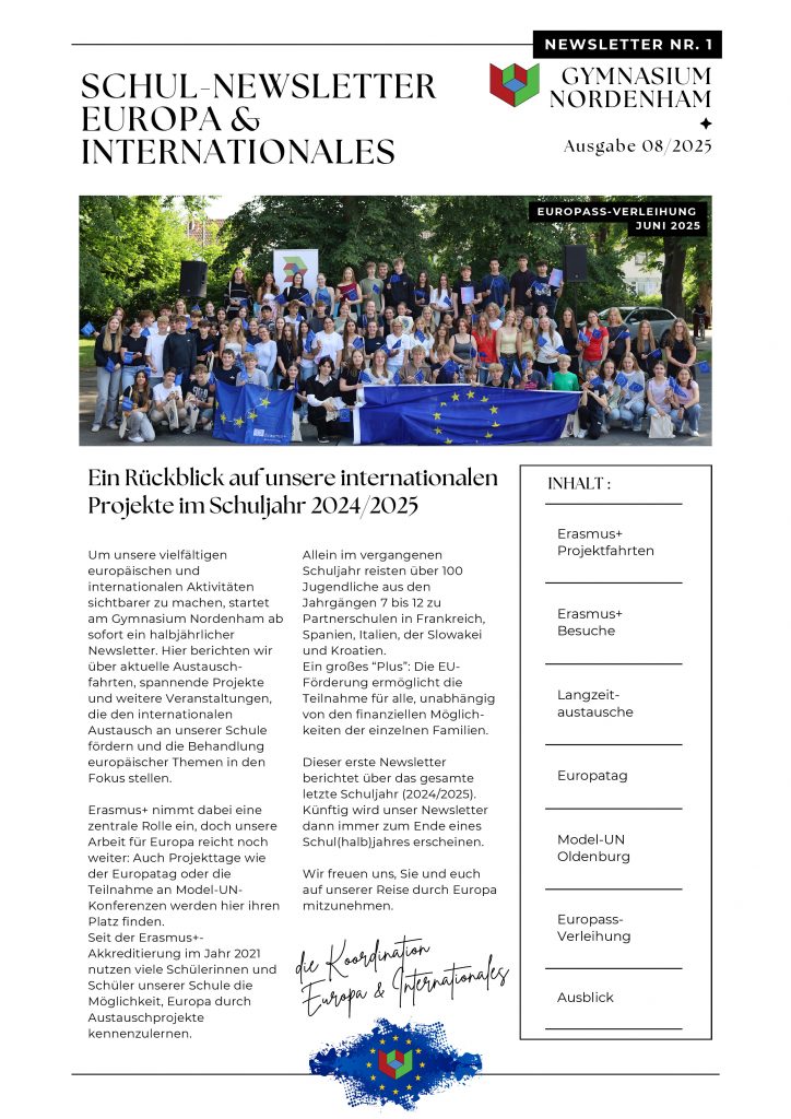 Schul-Newsletter Europa & Internationales - 1-0