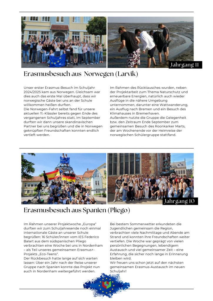 Schul-Newsletter Europa & Internationales - 1-10