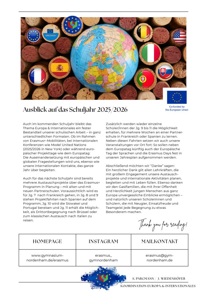 Schul-Newsletter Europa & Internationales - 1-15