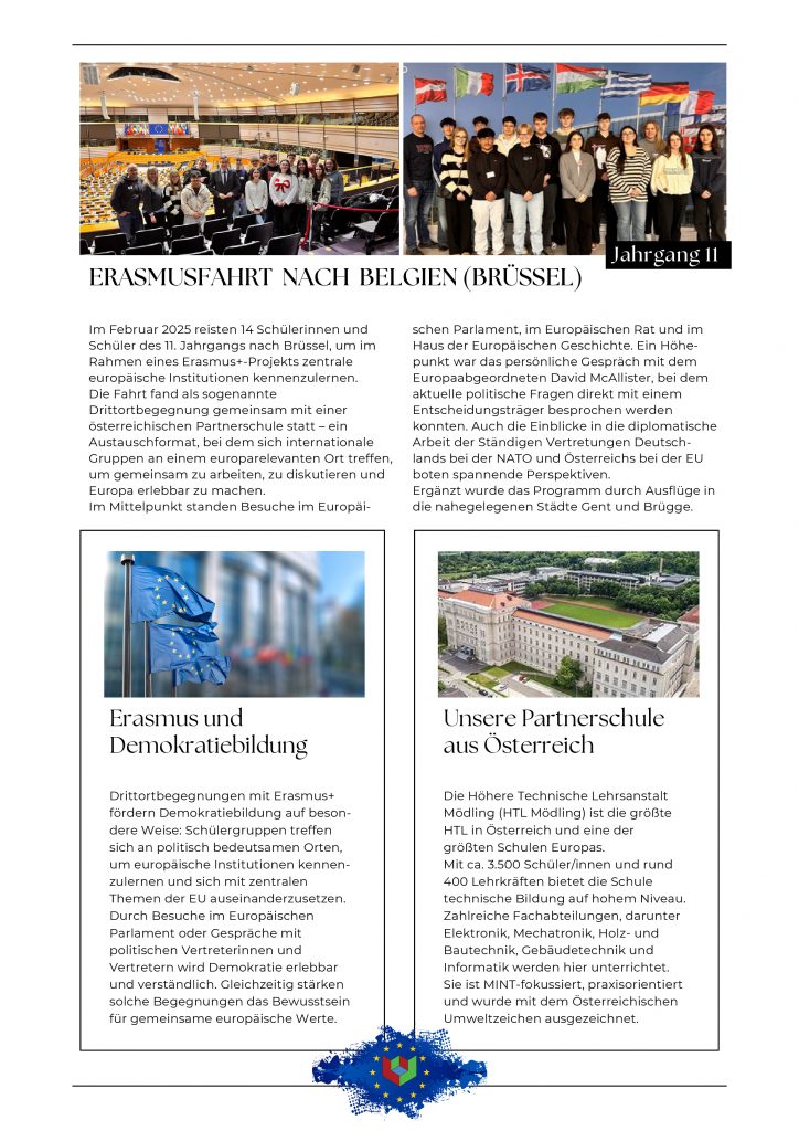 Schul-Newsletter Europa & Internationales - 1-8